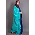 Dual Color abaya in Poly Crape  Dual Color abaya in Poly Crape